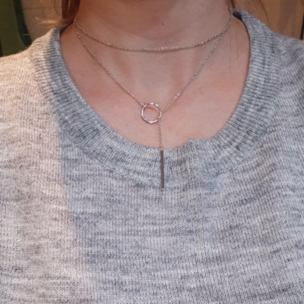 Restocked🔹18” 925 Pendant & Loop Necklace - Picture 2 of 4